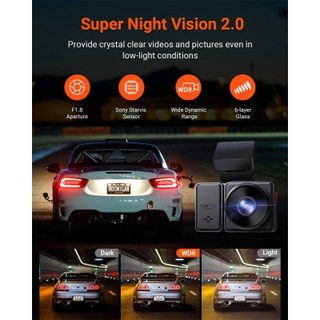 Caméra voiture Vantrue E2 Dual 2K WiFi GPS Mode Parking