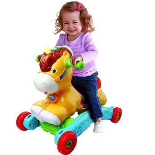Cheval à bascule VTech Baby P'tit Galop Mon Poney 2 en 1 Sons et Mélodies