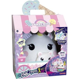Peluche licorne squishy Blopens Xtra Candy Rose Lansay