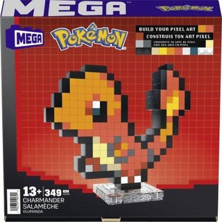 Mega Pok?mon-Salam?che-C de construction r?tro 349 pi?ces - Pok?mon - HTH76