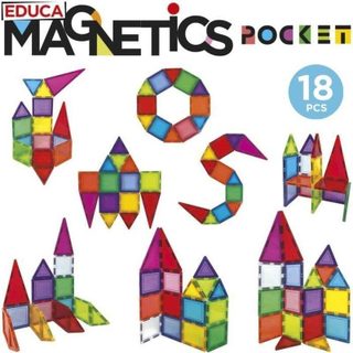 Educa Magnetics Pocket Set Magnétique 18 Pièces Multicolore 2 Animaux 8 Cartes