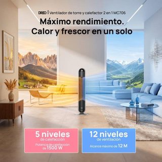 Chauffage Céramique Dreo 706S 2000W Wifi Silencieux Oscillation 70°