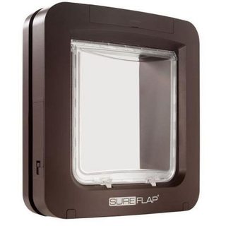 SureFlap Grande chatière à puce électronique - Marron - 178 mm x 170 mm (Mémorisation d’un maximum de 32 puces)