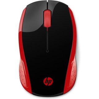 Souris HP 200 Sans Fil RF 1000DPI Ambidextre Rouge Noir Compacte