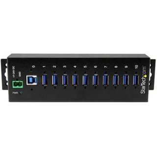 StarTech.com Concentrateur USB 3.0 industriel 10 ports - 5 Gbit/s - Concentrateur USB-A antivol avec ESD et protection contre les surtensions