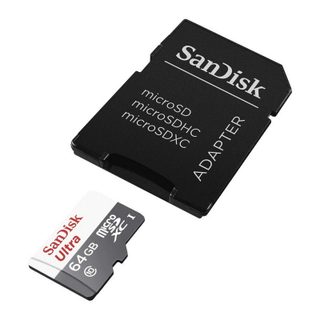 SanDisk Ultra MicroSDHC 64 Go Classe 10 80 Mo/s UHS-I + Adaptateur SD