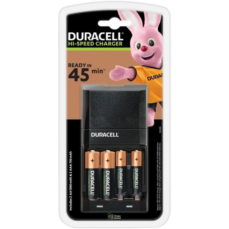 Chargeur Duracell CEF27EU-EU Charge rapide AA/AAA 4 piles incluses