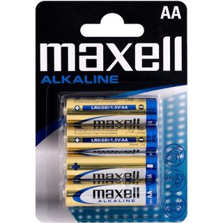 Maxell alcaline 4 piles LR6-AA