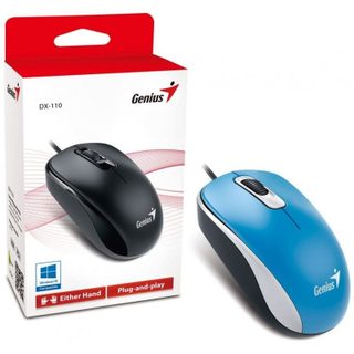 Genius DX-110 Souris Optique 1000 DPI Bleu
