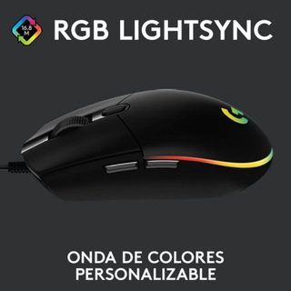 Logitech G G102 LightSync Ratón Gaming 8000DPI Negro
