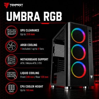 tempest Airflow Umbra RGB ATX