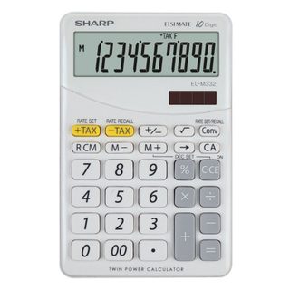 Calculatrice blanche à 10 chiffres Sharp EL-M332