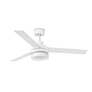 Faro Ice Ventilateur de Plafond avec Commande d'Éclairage LED et Haut-Parleur Pales Réversibles 55W Blanc/Érable