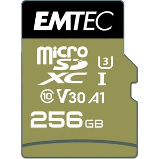 Emtec Speedin Pro MicroSDXC 256 Go Classe 10 U3 V30 UHS-I + Adaptateur SD