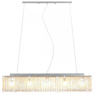 Vidaxl Plafonnier Perles de Verre 5xE14 104cm