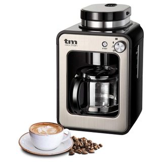 Mini cafetière goutte à goutte TM Electron avec broyeur 4 tasses 600W argent