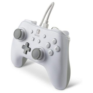 Power A Manette Filaire Blanc Mat pour Nintendo Switch