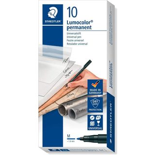 Staedtler 317-3 marqueur indélébile Pointe ogive Bleu 10 pièce(s)