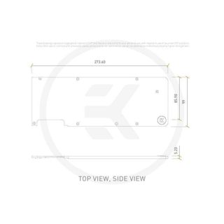 EKWB EK-Quantum Vector XC3 RTX 3080/3090 Backplate Nickel Argenté