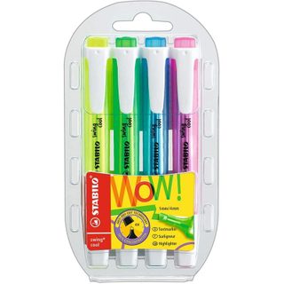Stabilo Swing Cool Case 4 marqueurs fluorescents