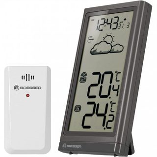 Station météo Bresser Meteo Temp + capteur extérieur gris