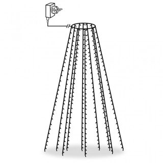 VidaXL Filet Lumineux pour Sapin de Noël 250 LED Blanc Froid 250cm