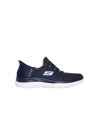 Chaussures Summits-Diamond Drea Maille marine bordures roses
