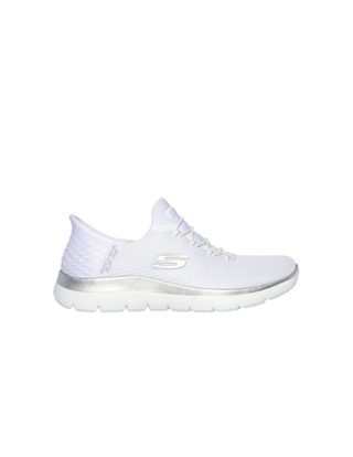 Chaussures Slip-Ins Summits-Diamond Drea Maillé Argent Bordure