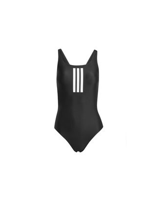 Maillot de bain de Natation 3 Bandes Mid Suit Noir Blanc
