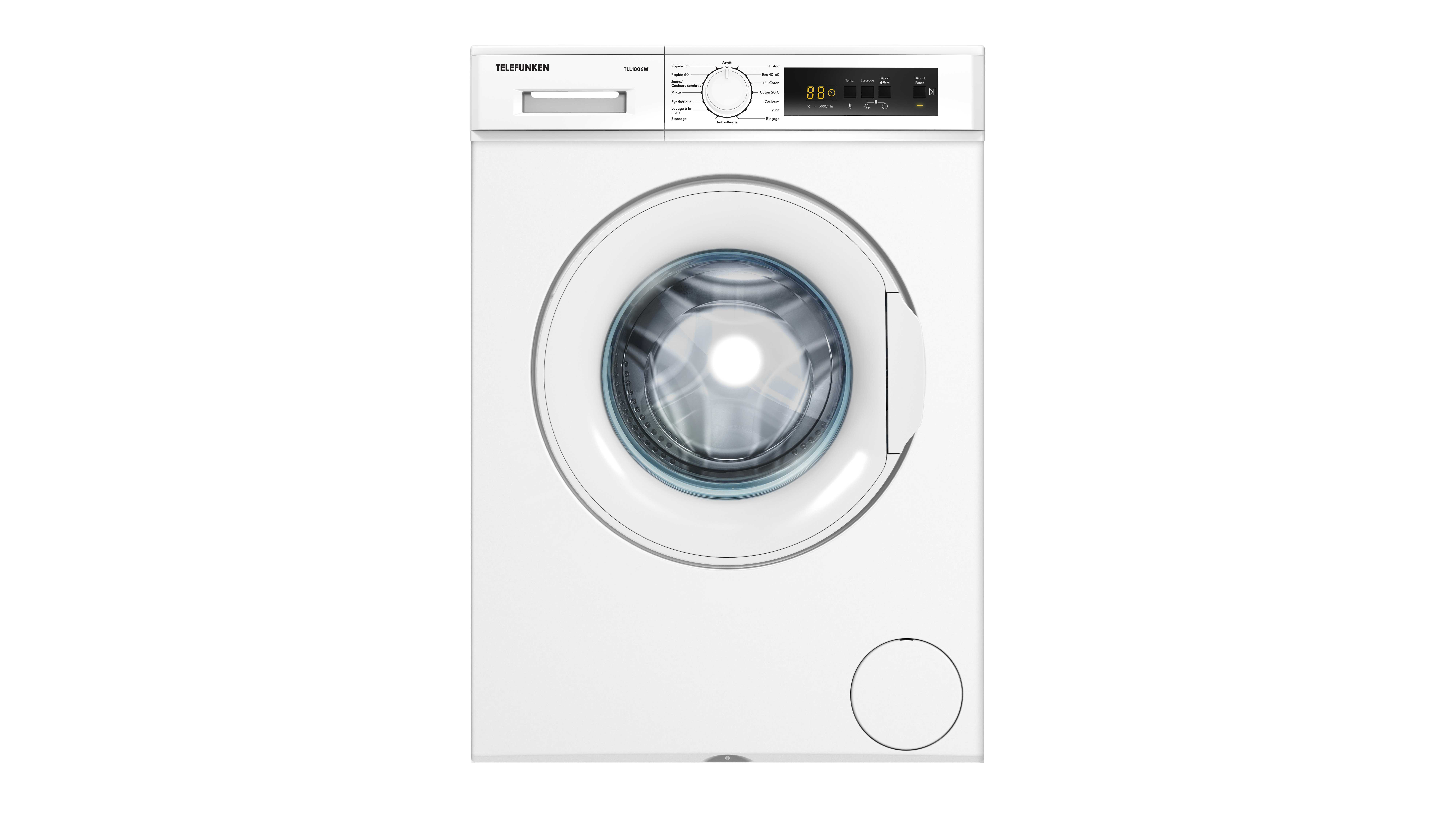 Lave-linge hublot 6 kg TLL1006W TELEFUNKEN