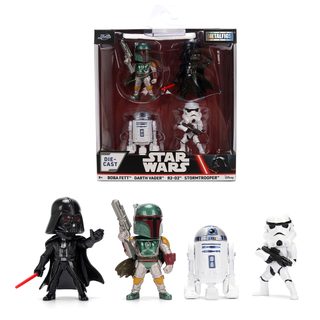 Figurines Die-Cast Star Wars Metalfigs Boba Fett Darth Vader R2-D2 Stormtrooper JADA