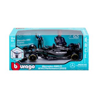 Véhicule 1/24 Mercedes F1 + figurine pilote BBURAGO