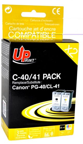 Pack Uprint Compatible Canon Pg40/cl41, 2 Cartouches