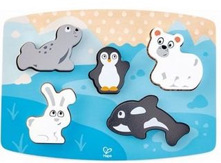 Puzzle Tactile Hape Multicolor Bois