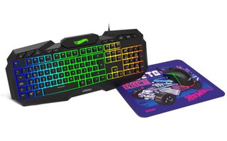 Krom Kustom Clavier Souris Incluse Gaming Usb Qwerty Noir