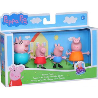 La Famille Peppa Pig - 4 Figurines : Peppa Le Cochon Maman Et Papa Pig Et Georges - Hasbro