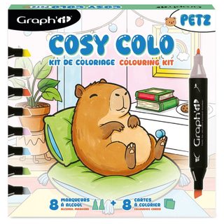 Kit De Coloriage Cosy Colo Petz Carton Multicolore 22 X 22 X 2,6 Cm Graph'it