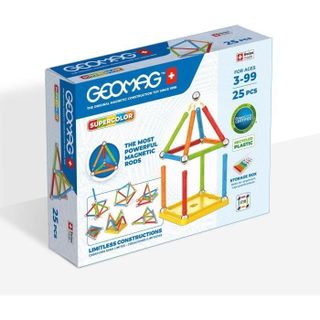 Geomag Jeu de construction magnétique - Supercolor - 25 pièces - Magnétique - Dès 3 ans