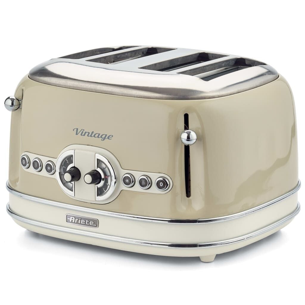 Ariete Grille-pain À 4 Tranches Vintage 1600 W Beige