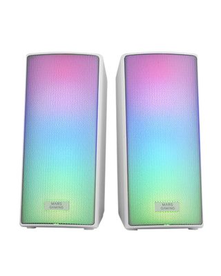 Mars Gaming Msrgb2w Haut-parleur Portable Et De Fête Enceinte Portable Stéréo Blanc 15 W