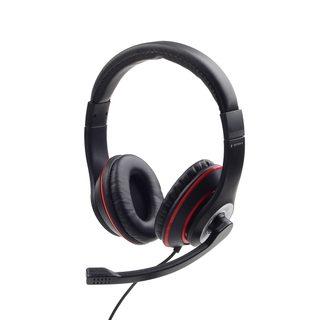Gembird Mhs-03-bkrd Casque Avec Fil Arceau Gaming Noir, Rouge