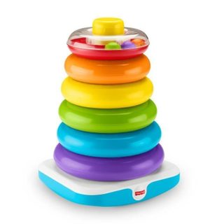 Fisher-price Pyramide Arc-en-ciel Géante - 40 Cm - 12 Mois Et +