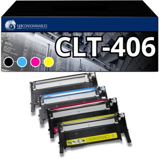 123consommables - P406c - Toner Compatible Avec Samsung Xpress C460w Clx 3300 3305 3305w C467w Clt-4