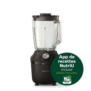 Blender Philips Series 3000 Hr2291/01 600 W 1,25 L Noir Verre
