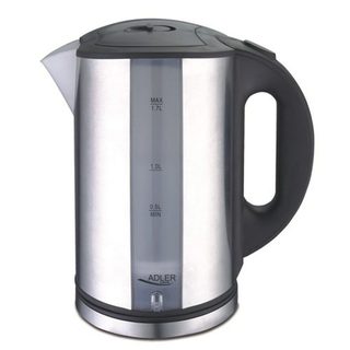 Bouilloire Adler Ad 1216 Noir Argenté Acier Inoxydable Plastique 2000 W 2200 W 1,7 L