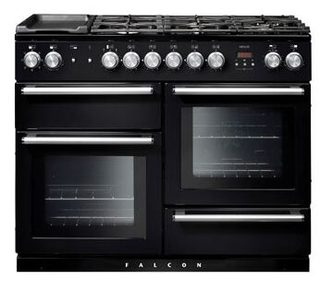 Falcon Nexus 90 Cuisinière Electrique Gaz Noir, Chrome