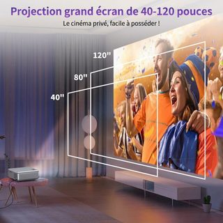 Vidéoprojecteur 720p Bluetooth 5.1 100 Ansi Lumens Projection 40 À 120 Pouces - Orange - Yonis