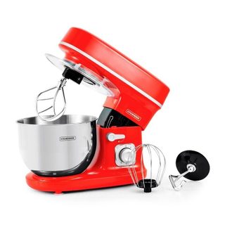 Kitchencook - Robot Pétrin 5l - 1300w - 6 Intensités - Bol Amovible Acier Inoxydable - Rouge