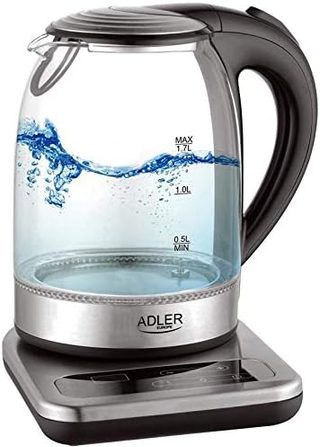 Bouilloire Électrique De 1,7l Avec Contrôle De La Température 2000w Transparent Gris Noir