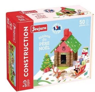 Jeu De Construction Jeujura La Maison Du Pere Noel 50 Pieces Multicolor Bois